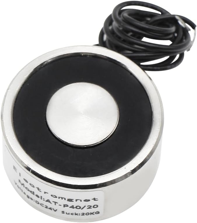 250N 55LB 20Kg Solenoid Lifting Cylinder Electromagnet Suction H Size: 40×20mm