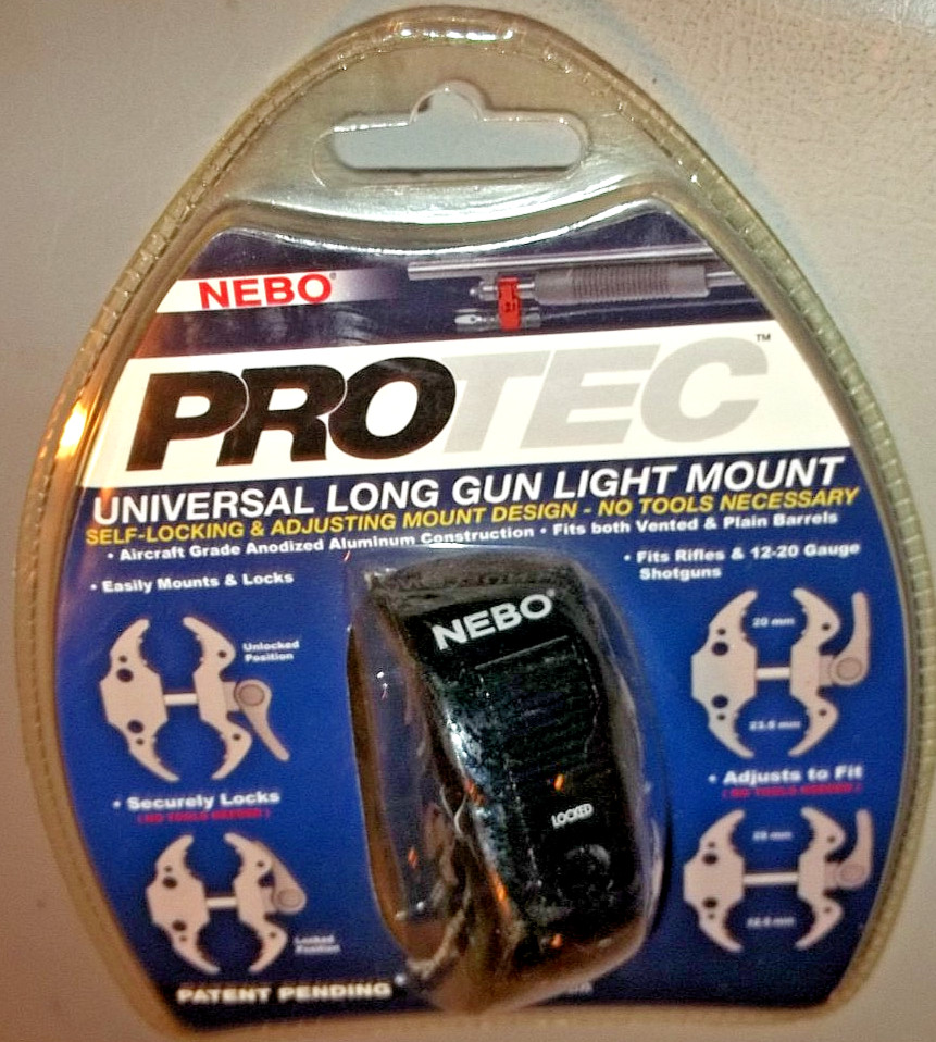 Nebo Protec UNIVERSAL Long Gun Light Mount Self-Adjusting & Locking FREE SHIP