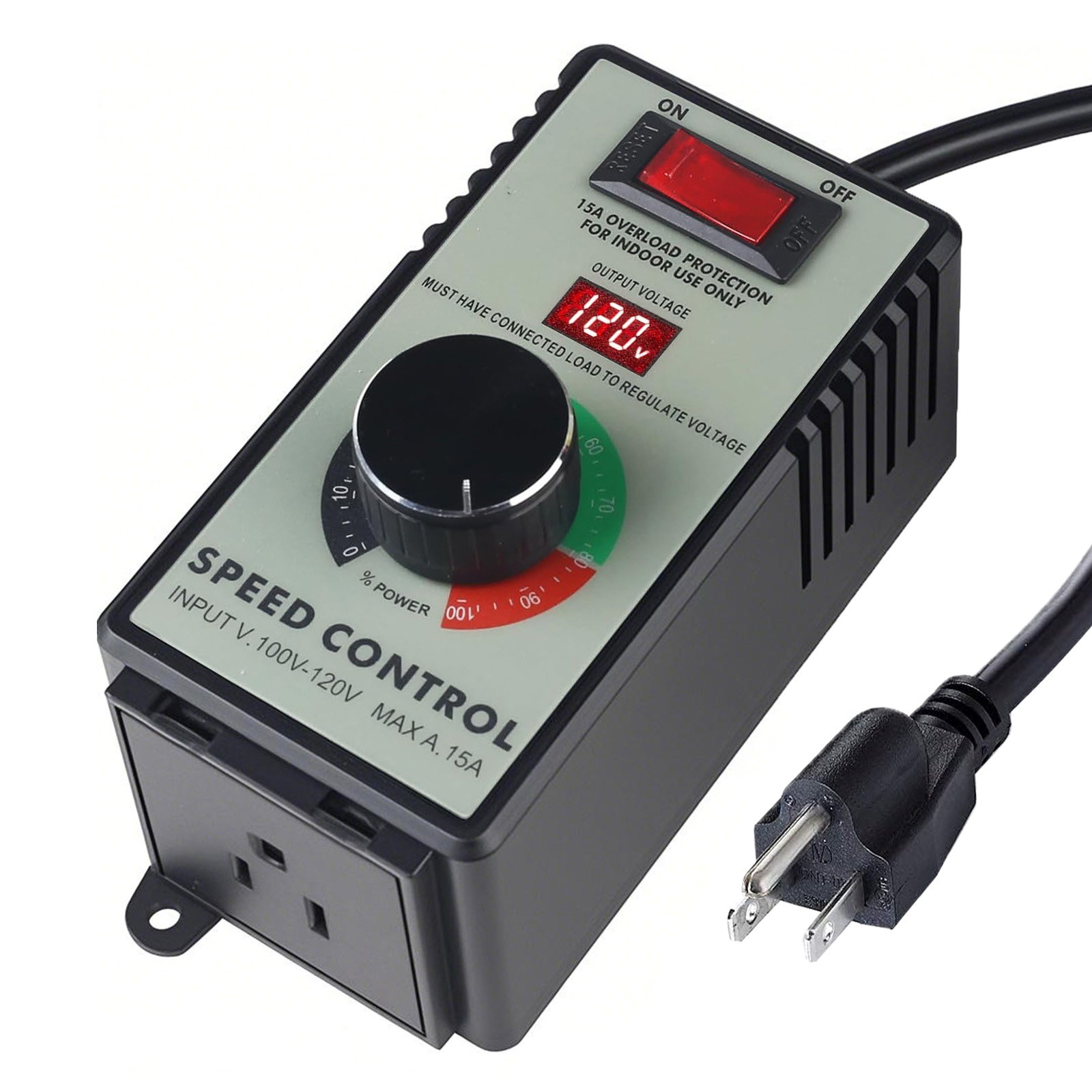 Maintenance Part AC Motor Speed Controller 120V with LED Display for Tools