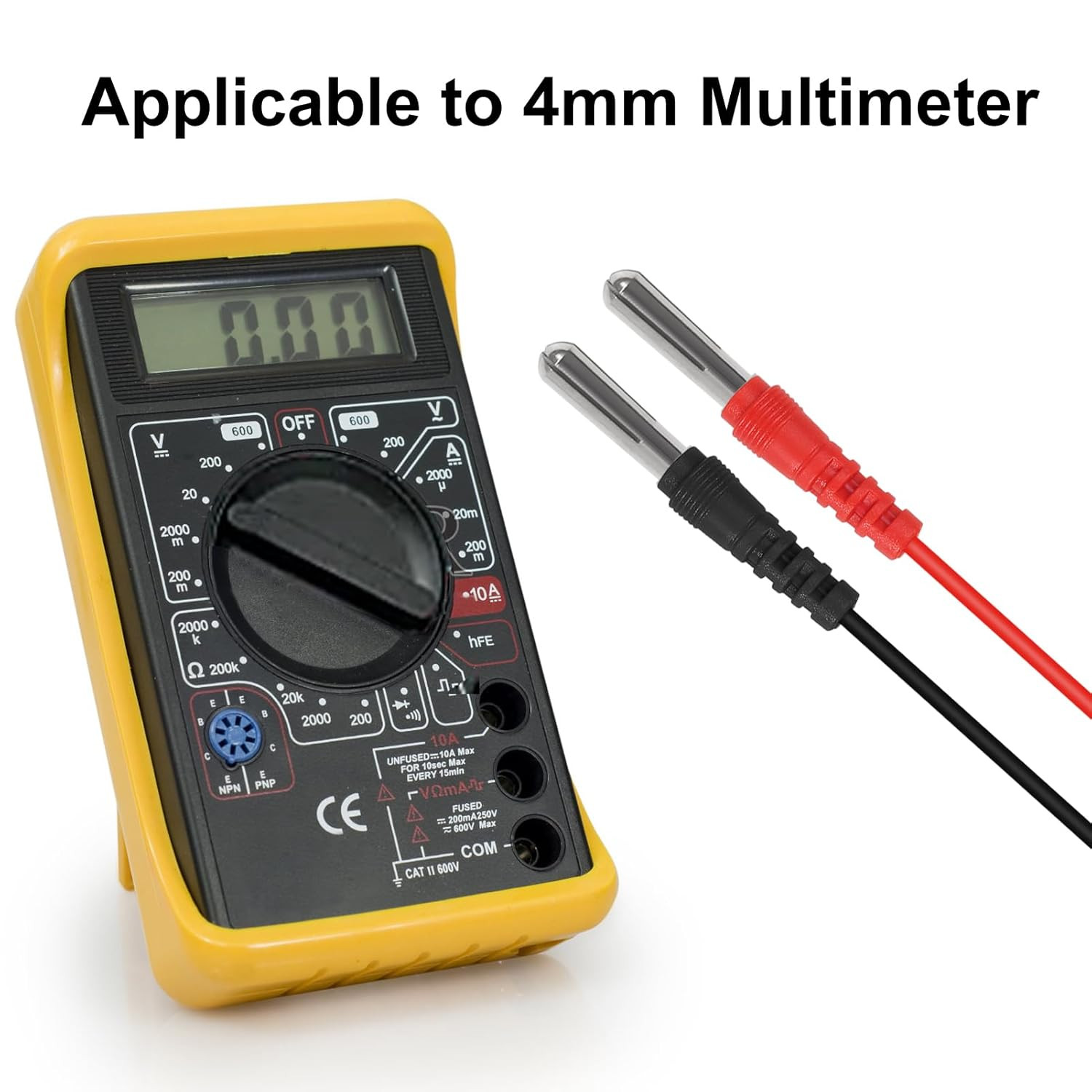 2 Sets 16 in 1 Multimeter Test Leads Kit Digital Probes & Leads Set with Replace
