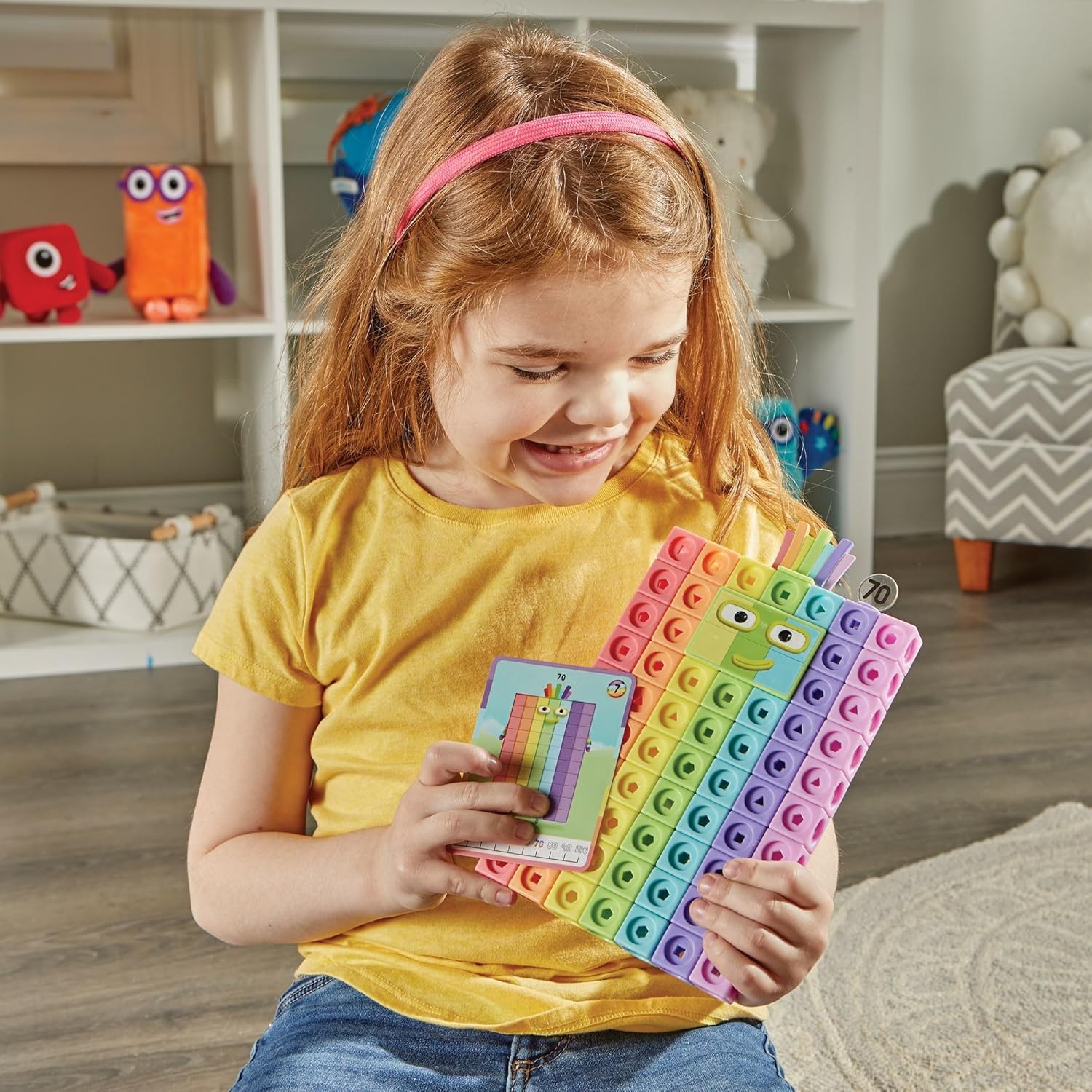 hand2mind Numberblocks Heroes with Zeroes MathLink Cubes Activity Set,...