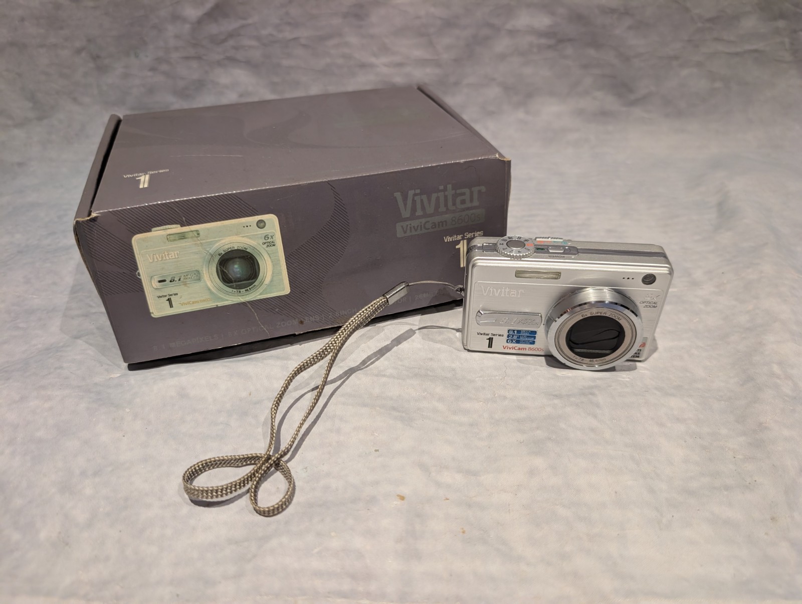 Vivitar Digital Camera Vivicam 8600s 8.1MP Silver Tested Fully Working Boxed