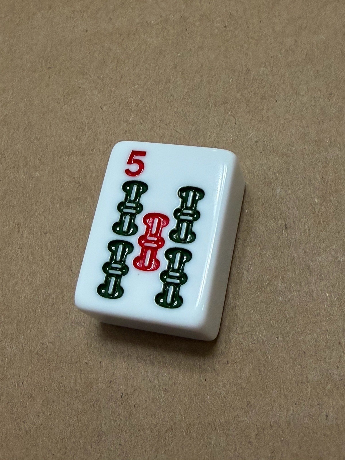 5 Bam - NEW - American Mahjong Replacement Tile White 1 1/8”x 7/8” x 1/2”