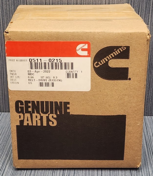 Cummins 511-0215 BELT-DRIVE OEM Serpentine Belt, Engine Aux Drive V-Belt, 1500mm