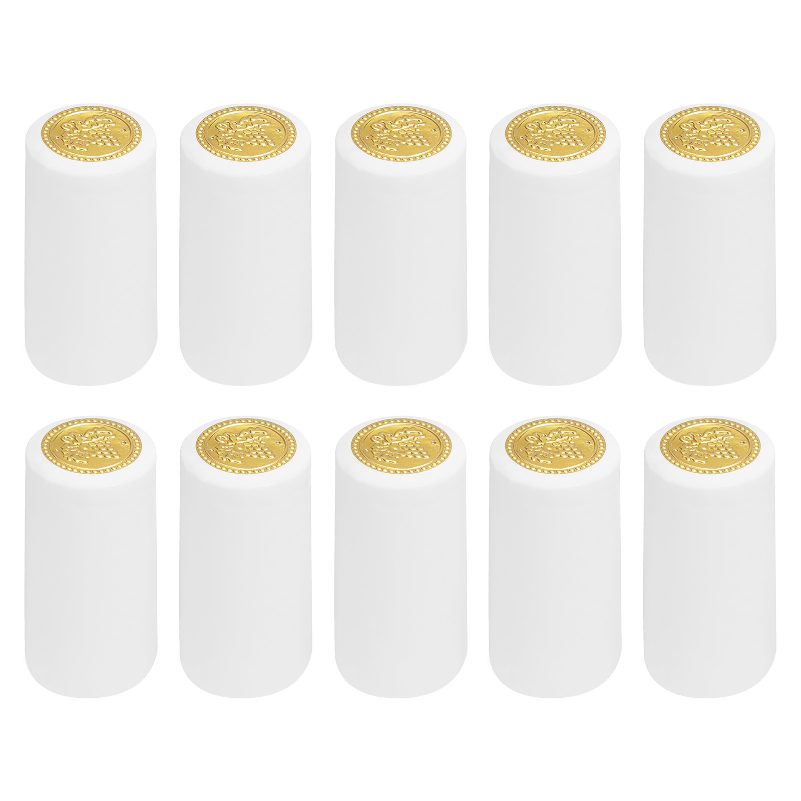100Pcs Heat Shrink Wine Shrink Wrap Cap Grape Shape 30x60mm White