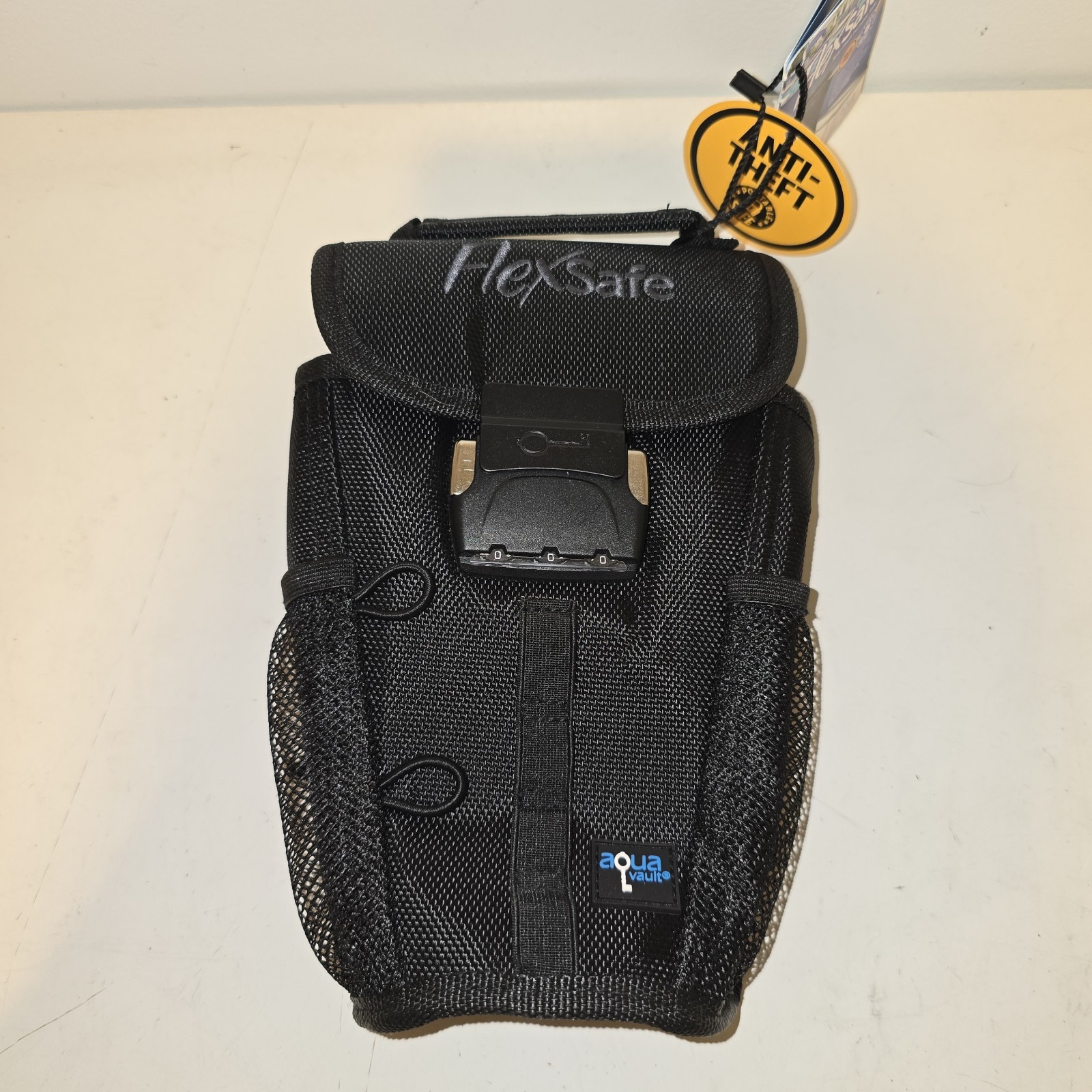 Flex Safe New! Black Aqua Vault Phone  AntiTheft No Slash Pouch Combination Lock