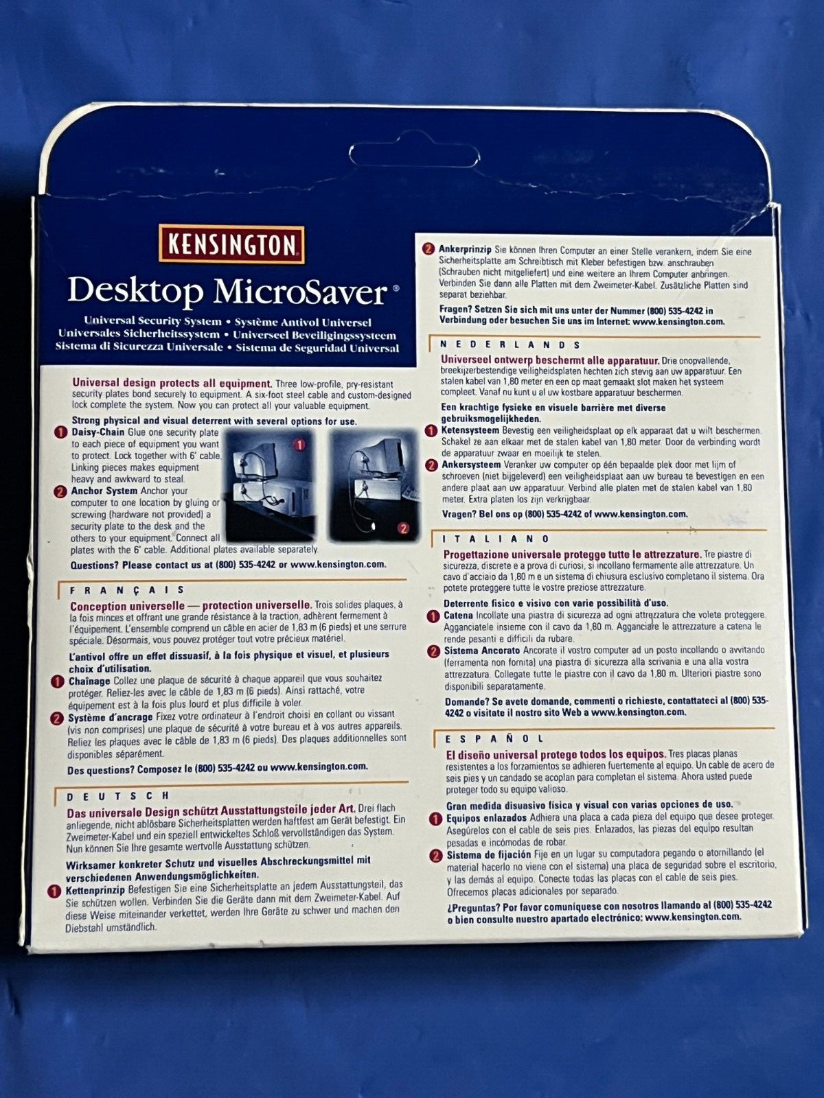 Kensington Desktop Microsaver Universal Security System - NEW