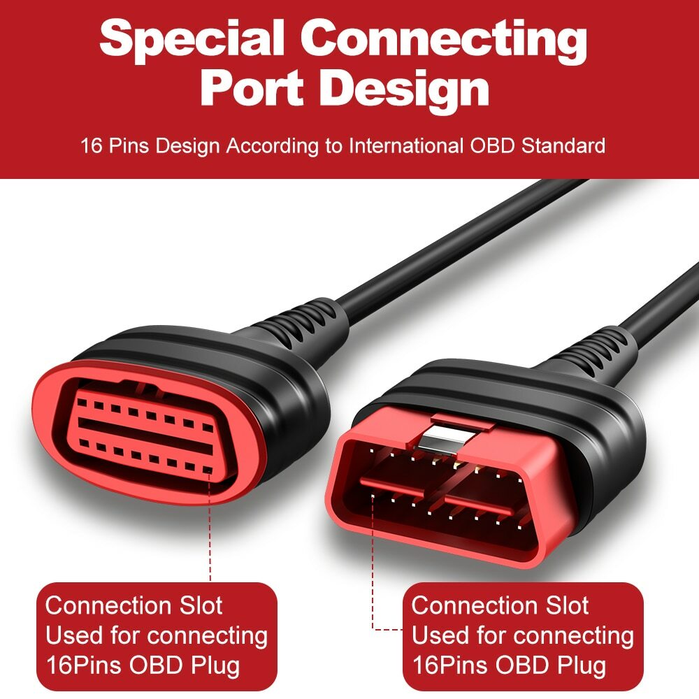 10PCS Thinkcar 16 Pin OBD2 Extension Cable Adaptor