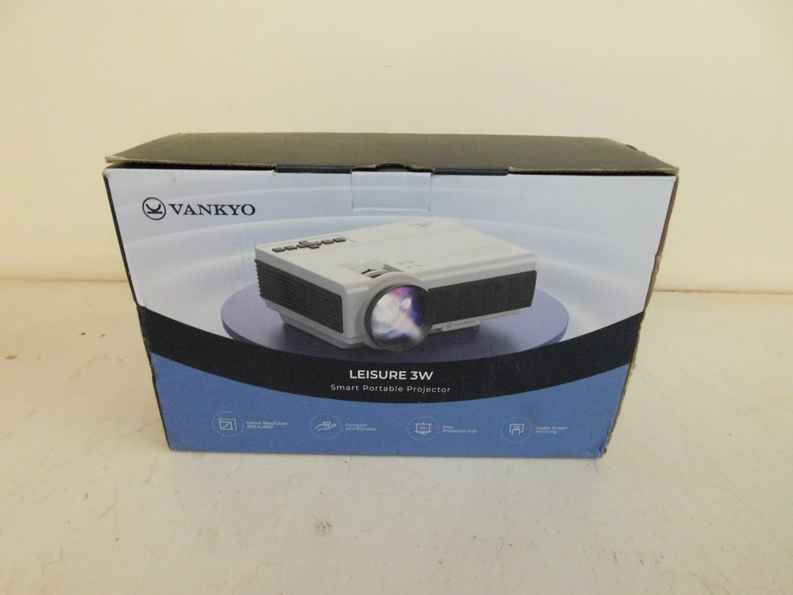 VANKYO LEISURE 3W SMART PORTABLE PROJECTOR - NEW - OPEN BOX (SIS84)
