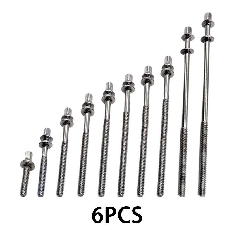 6 Pieces Drum Tension Rods Drum Lug Bolts Drum Lug Screws Drum Screws for