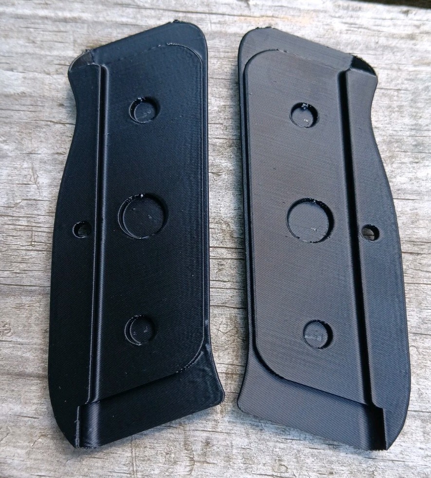 CZ 75, 85, SP-01 Full Size Pistol Grips Checkered Pattern Black
