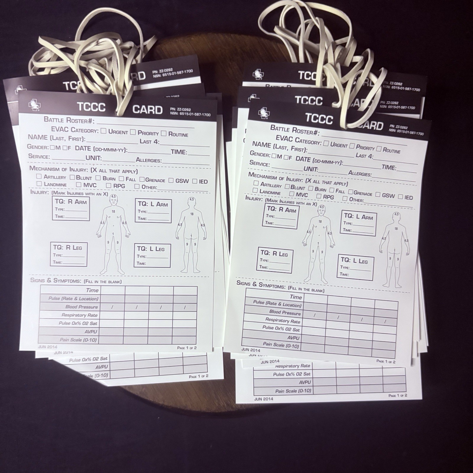 (15 Pack) NAR NORTH AMERICAN RESCUE COMBAT CASUALTY CARDS IFAK MEDIC MILITARY