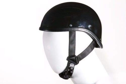 Gladiator Shiny Black Novelty Motorcycle Half Helmet Cruiser biker