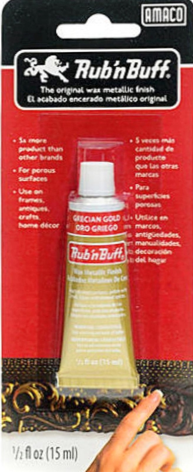 GRECIAN GOLD Rub 'n Buff Metallic Finish patina metal n wood Restore tube 76371L