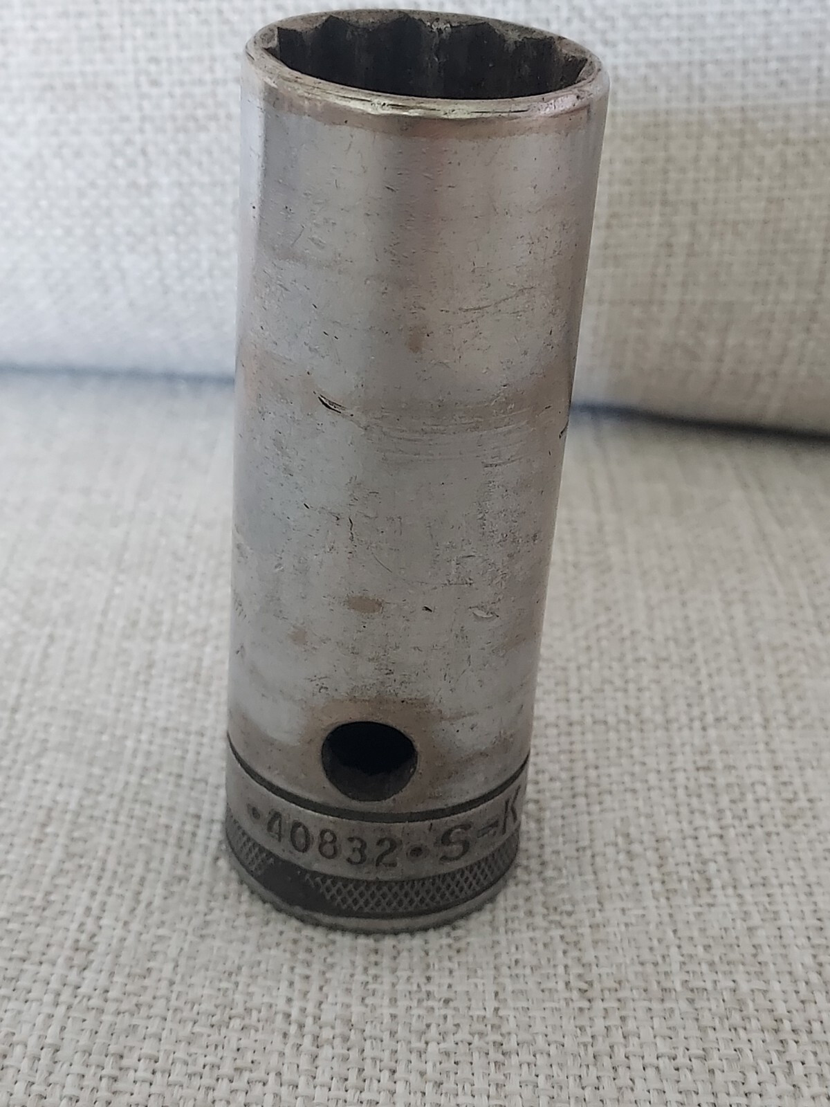 S-K - 1/2" Drive, 12 Point, 1 inch Deep Socket. 40832 Very Good Condition. USA