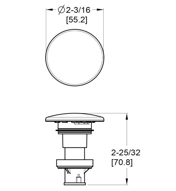 Pfister Polished Chrome Plug Stopper Genuine Replacement Part 972097A
