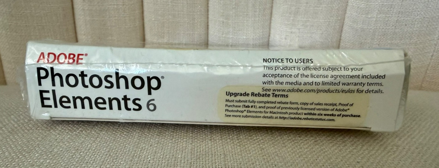 SEALED Adobe Photoshop Elements 6 2008 MAC iPhoto Compatible NEW Machintosh
