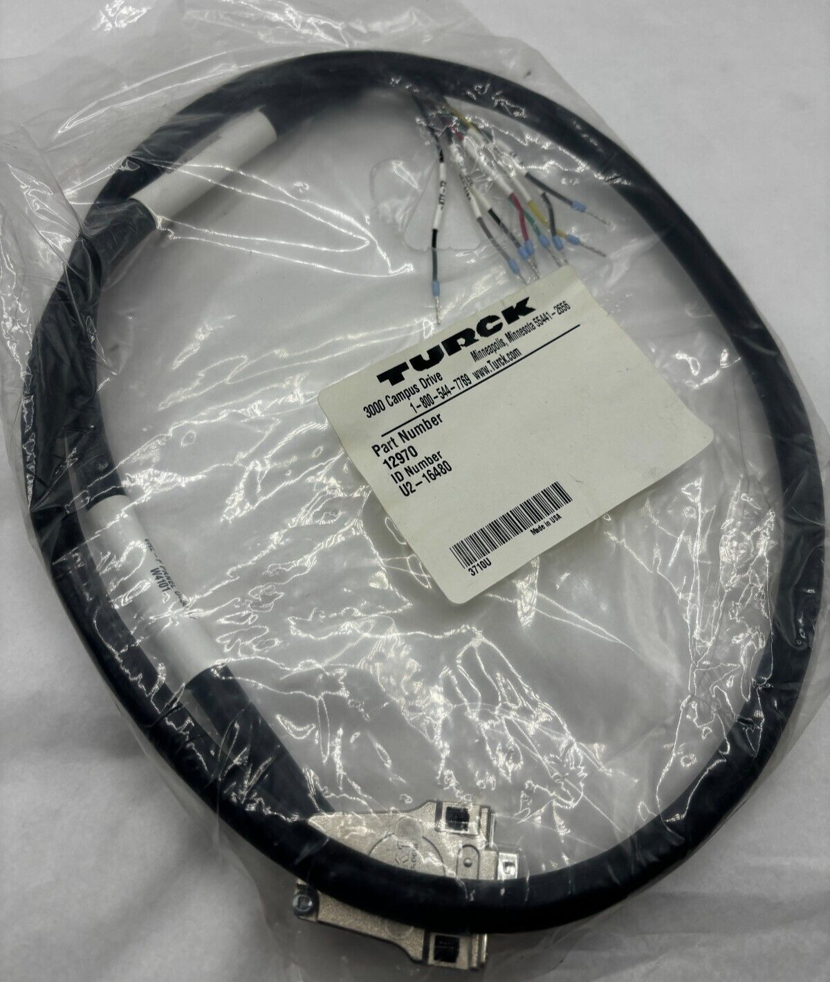 Turck 12970 U2-16480 VRL-F Panel Cordset Cable Industrial Connector MADE IN USA✅