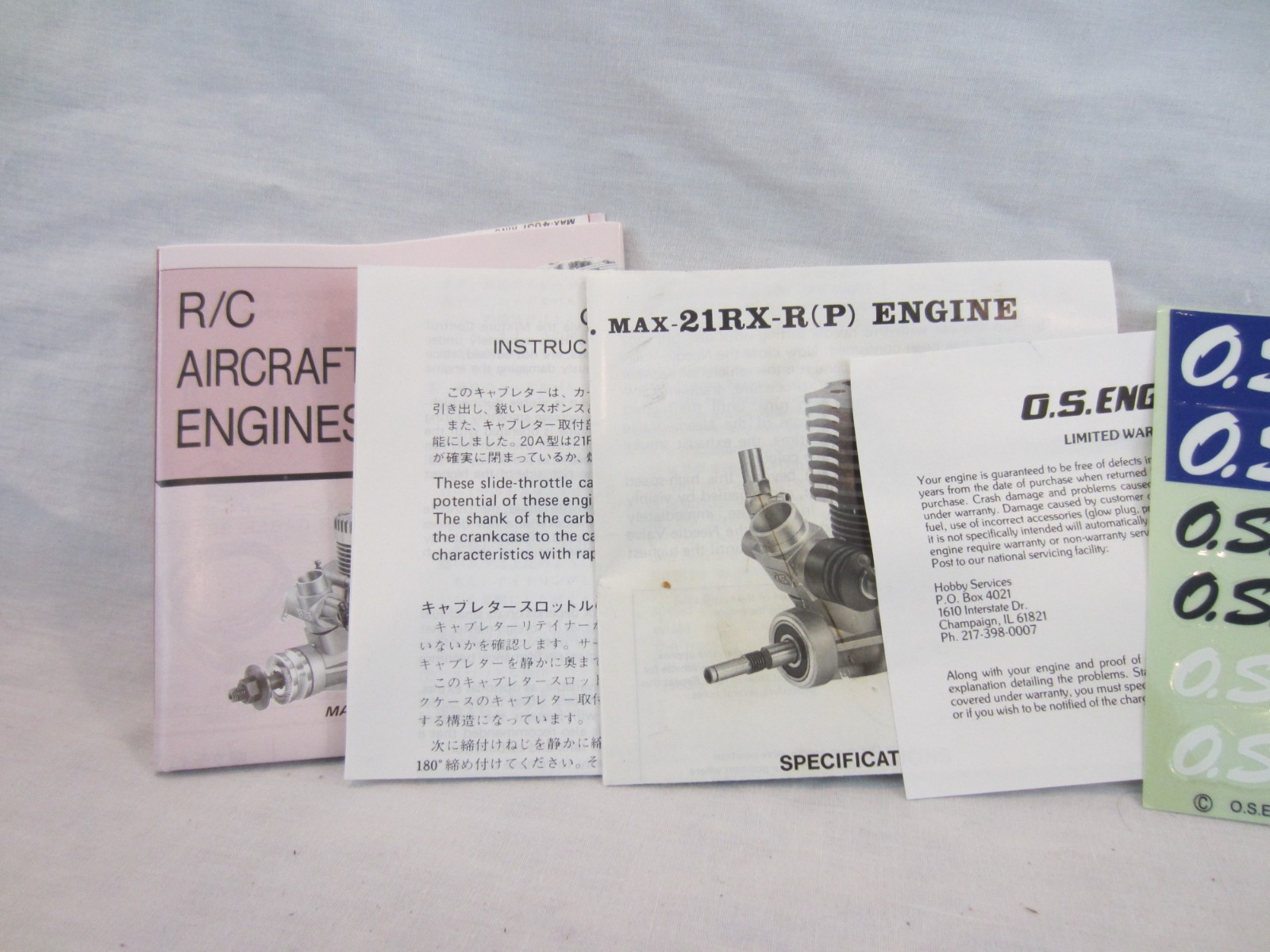 O.S. Max RX-R .21 RC Car Engine, USED