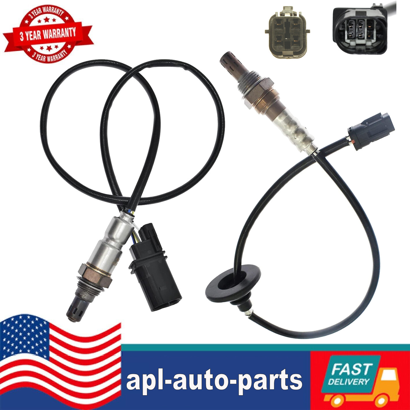 Set 2 Oxygen O2 Sensor Up+Downstream For 2011-2016 Kia Sportage SX  2.0L L4