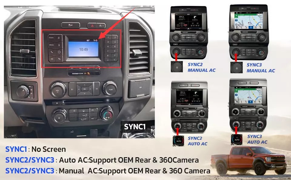 9'' Car Stereo Radio Auto Android Carplay Navi 4+64GB For Ford F150 2015-2021