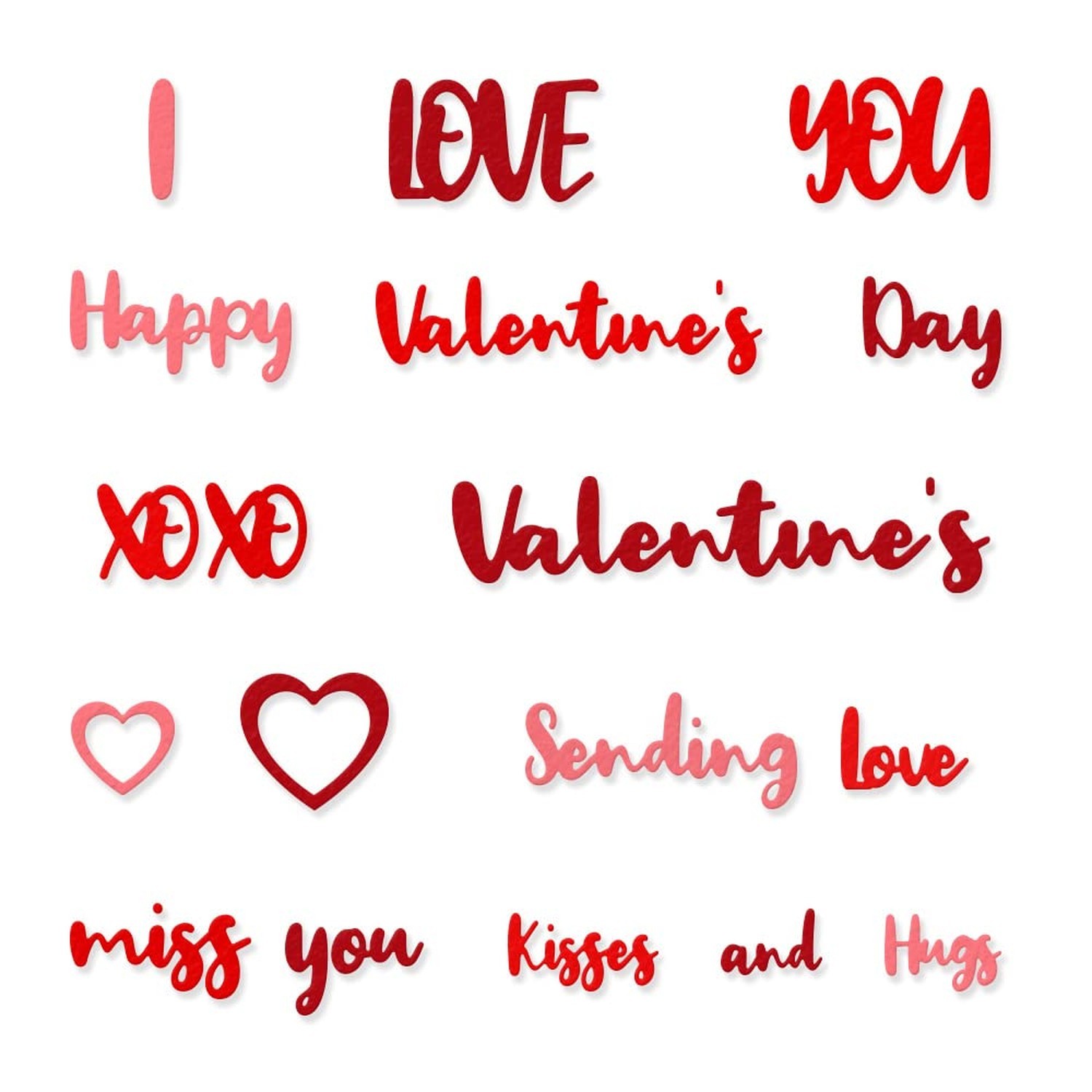 18 Pieces Valentine's Day Words Cutting Dies Carbon Steel Letter Heart Die Cu...