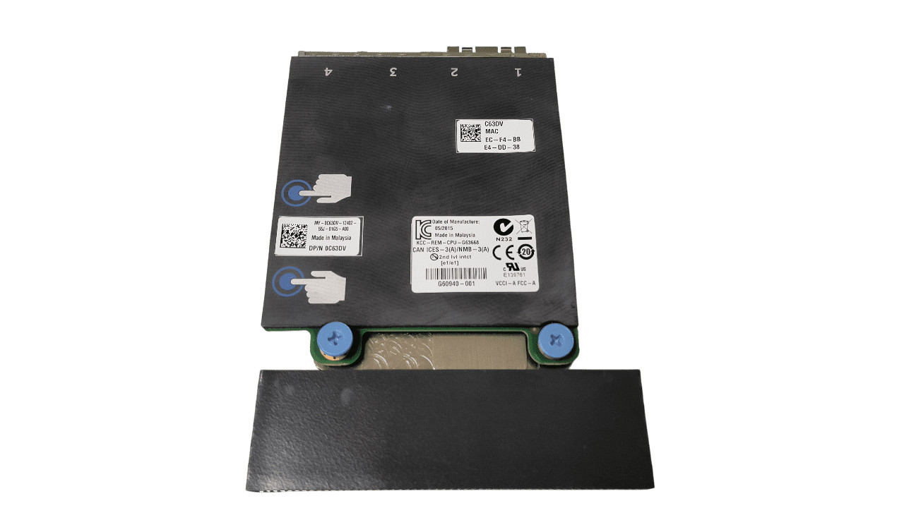 Dell C63DV Intel G69869-004 2x 10GbE SFP/ 2x 1GB RJ-45 Network Daughter Card
