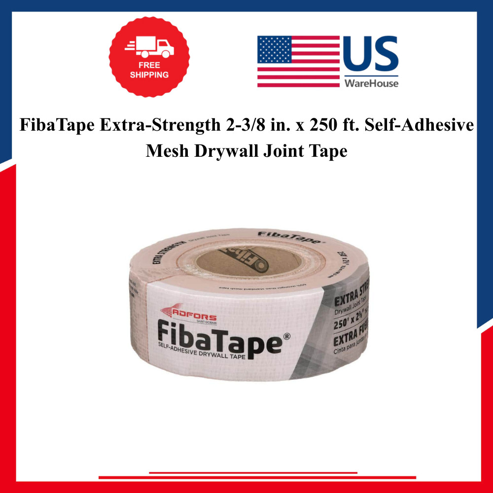 FibaTape Extra-Strength 2-3/8 in. x 250 ft. Self-Adhesive Mesh Drywall Joint Tap