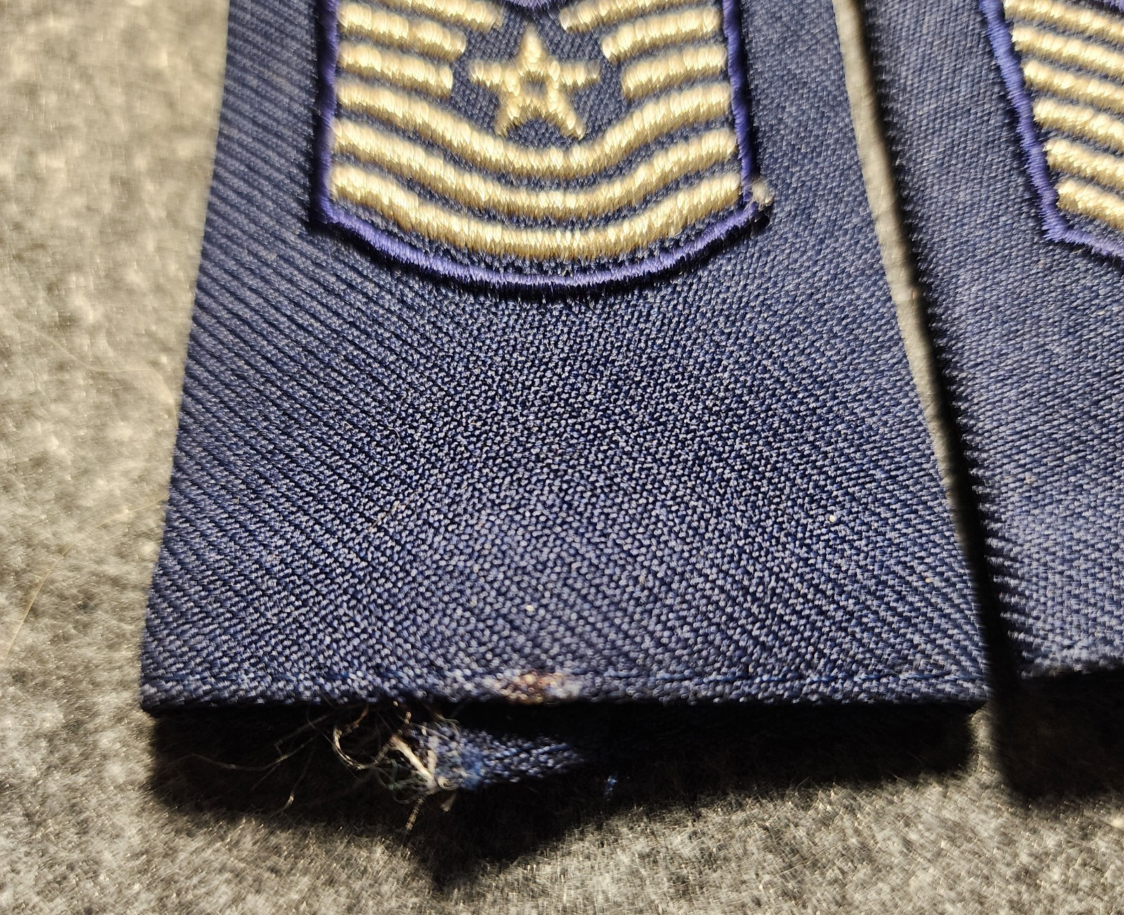 U. S. Air Force Master Sergeant E-7 Collar Insignia and Epaulets - Dated 4/85