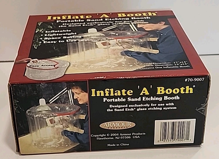 Armour Products Inflate A Booth Portable Sand Etching Booth