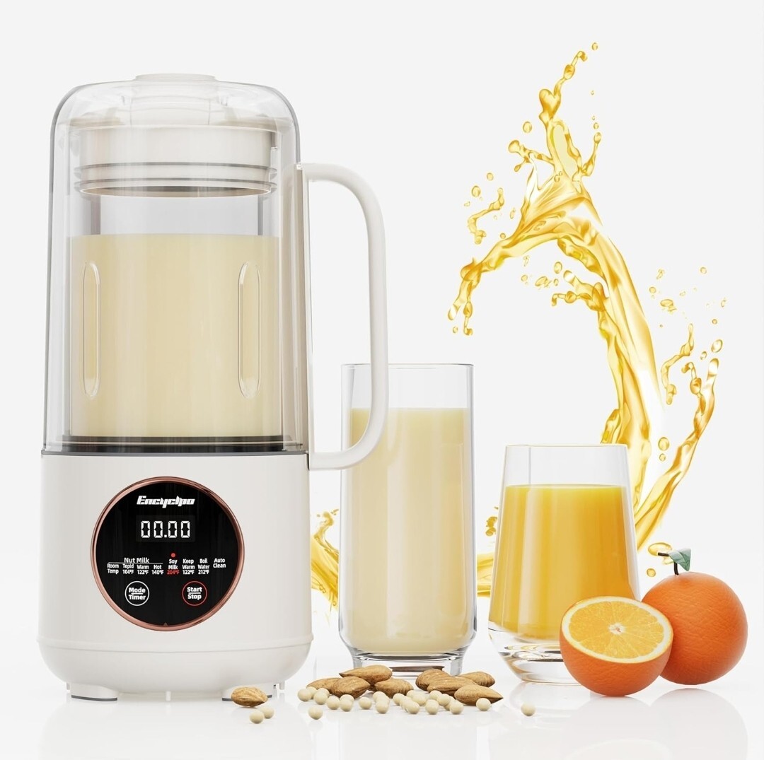 Nut Milk Maker, 50oz Automatic Soy Milk Maker with Spin Clean Brush