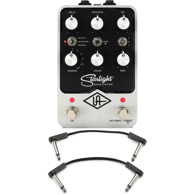 Universal Audio UAFX Starlight Echo Station Delay Pedal with EBS Patch Cables