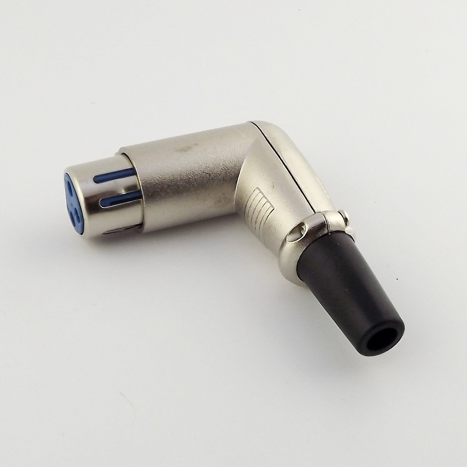 Microphone Balanced Right Angle 3 Pin XLR Female Socket Connector Cord Adapter