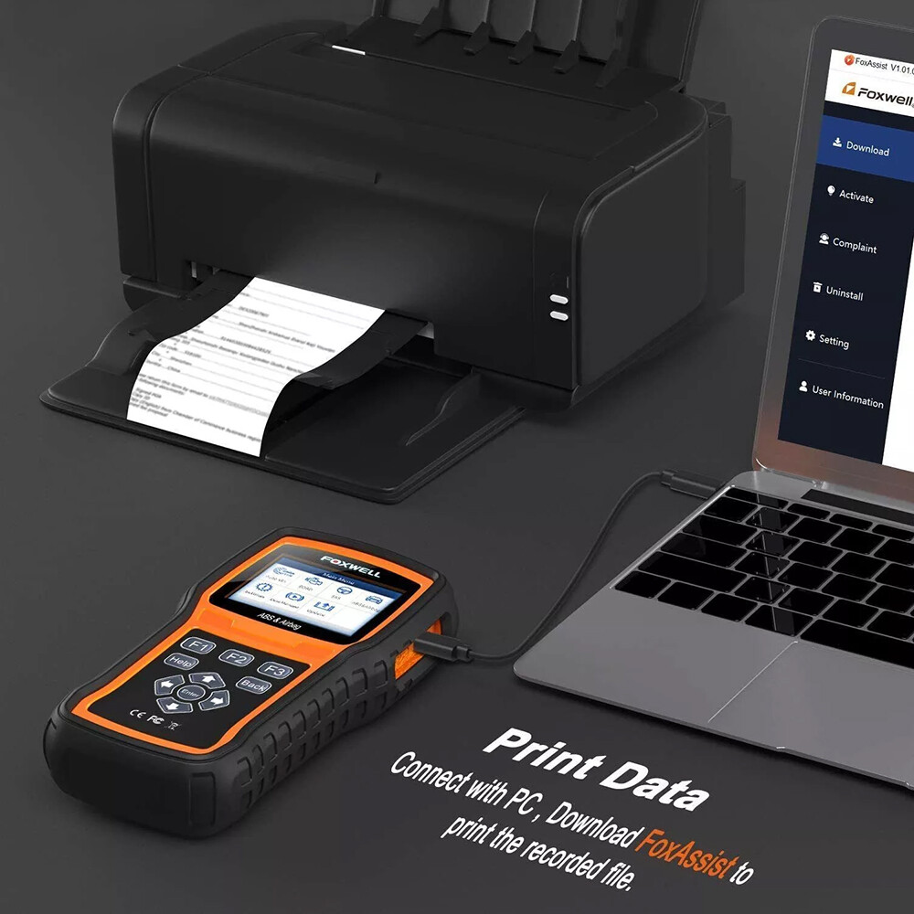 FOXWELL OBD2 Scanner Code Reader Brake Bleeding ABS SRS Resets Diagnostic Tool