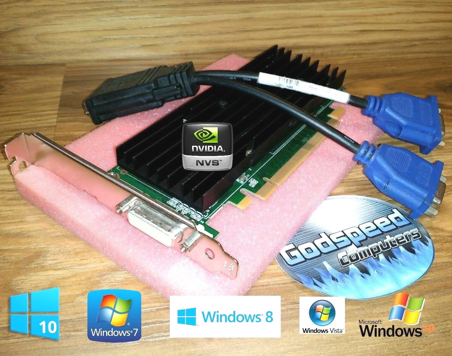 Dell Inspiron 537 531 530 519 NVIDIA QUADRO TOWER Dual VGA Monitor Video Card