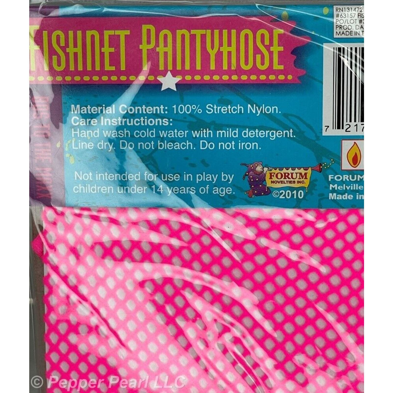 Fishnet Stockings Neon Pink '80's to the Maxx' Adult Halloween Cosplay Theater