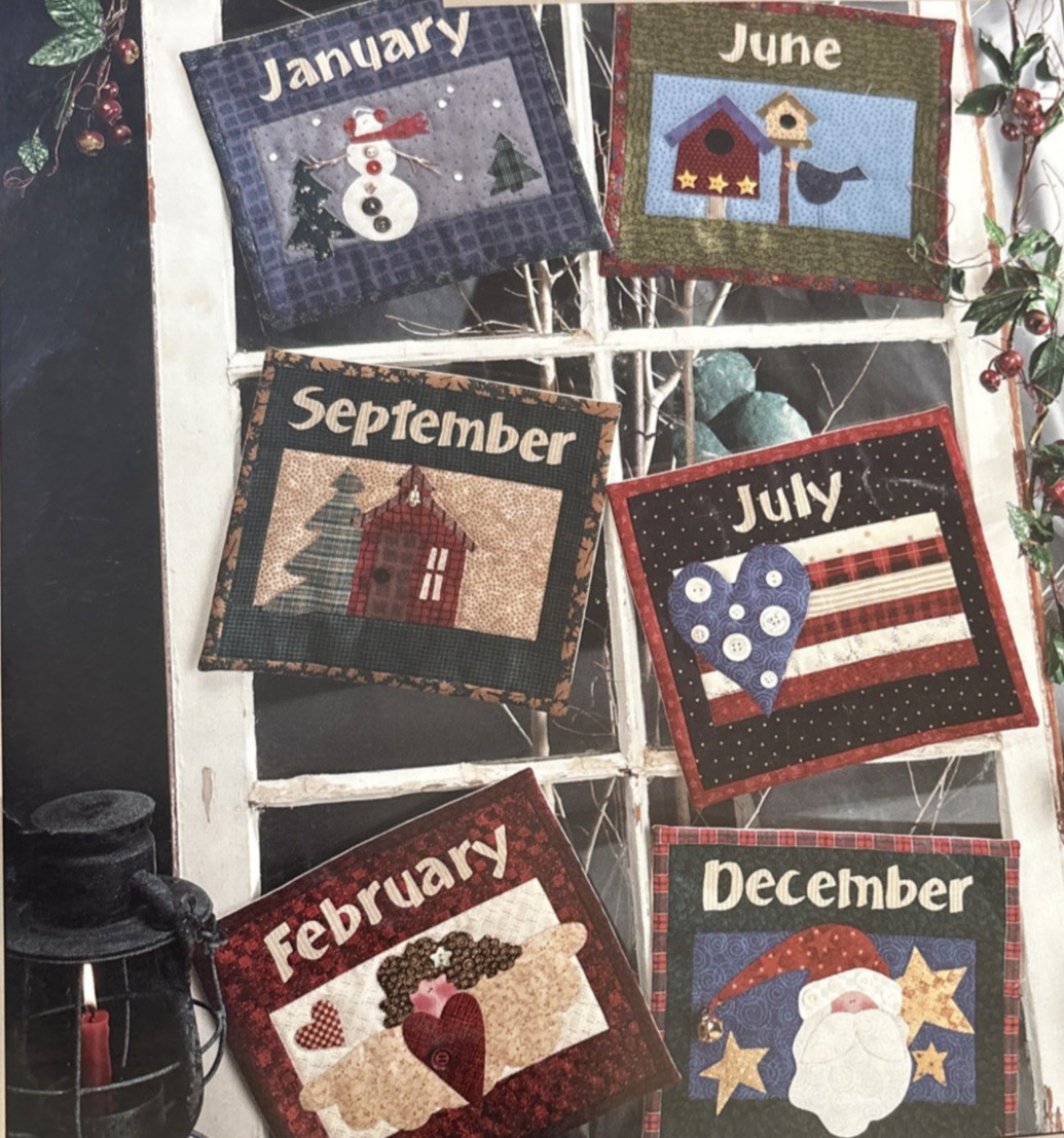 Vtg Rare Art To Heart THROUGH THE YEAR Quilt 1996 Pattern only
