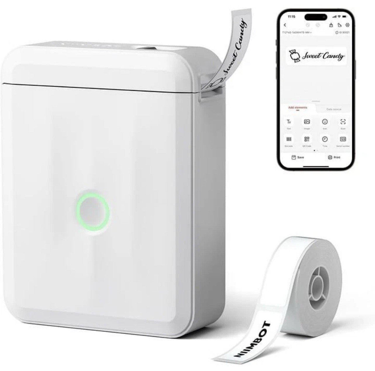 Nimbot D110 Bluetooth Label Maker Portable Wireless Thermal Printer for iOS/Andr