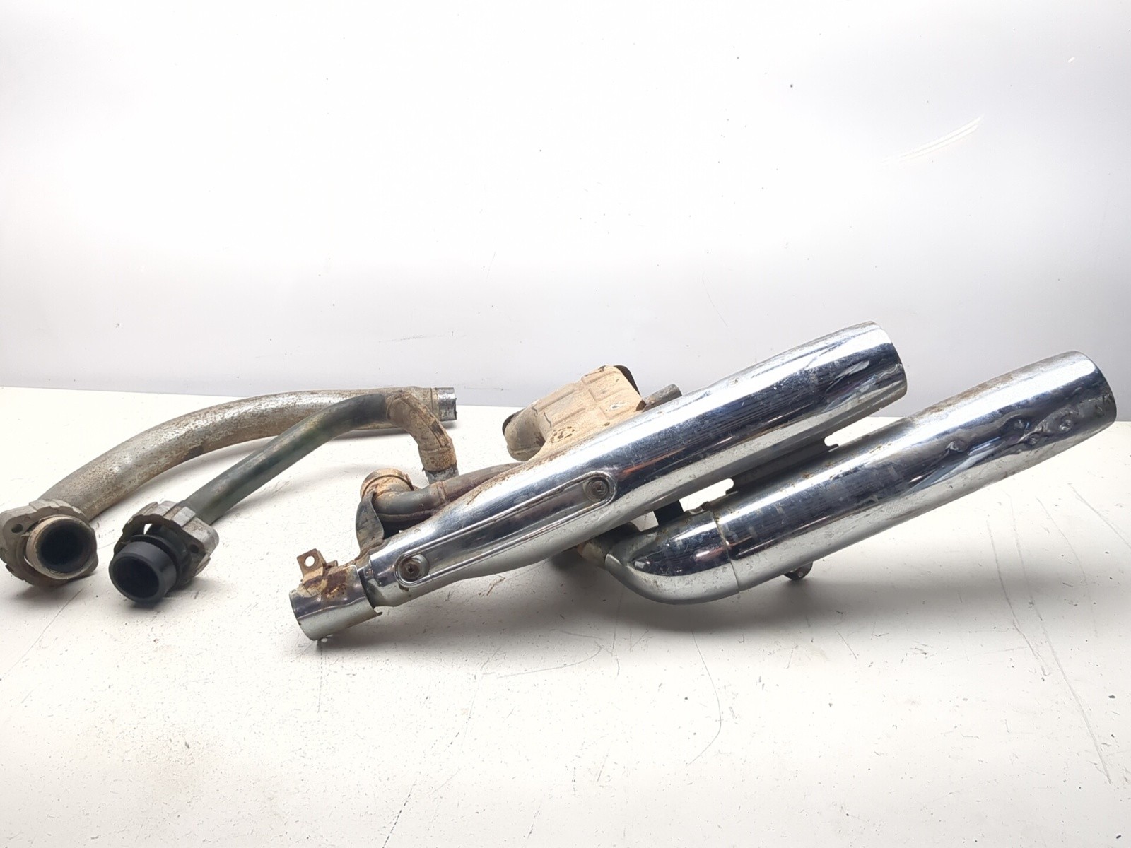 81-97 Yamaha Virago XV750 Full System with Headers Exhaust Muffler Assembly Can