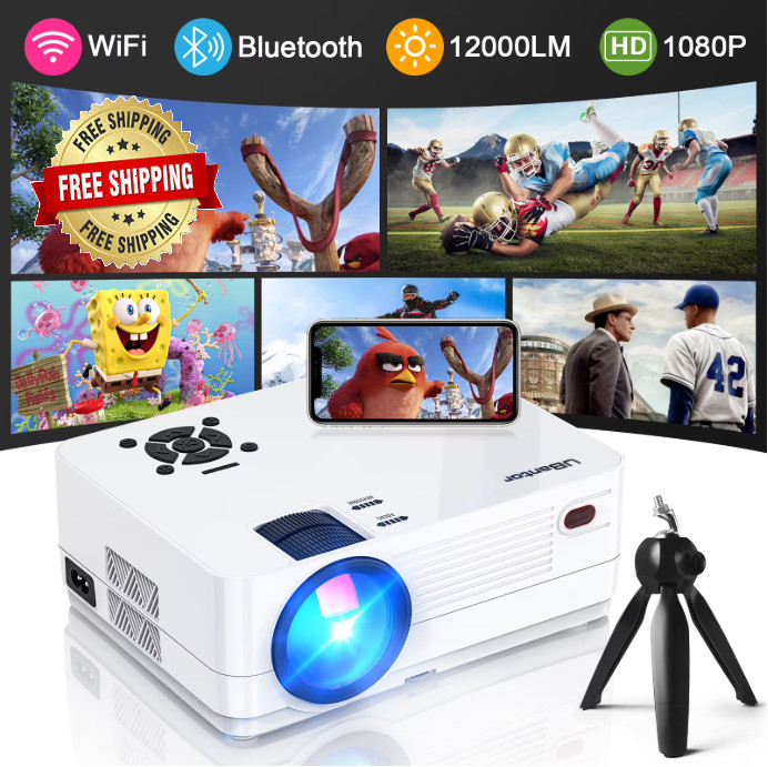 Proyector De Cine En Casa De Peliculas Video Wifi 5G Bluetooth Nuevo