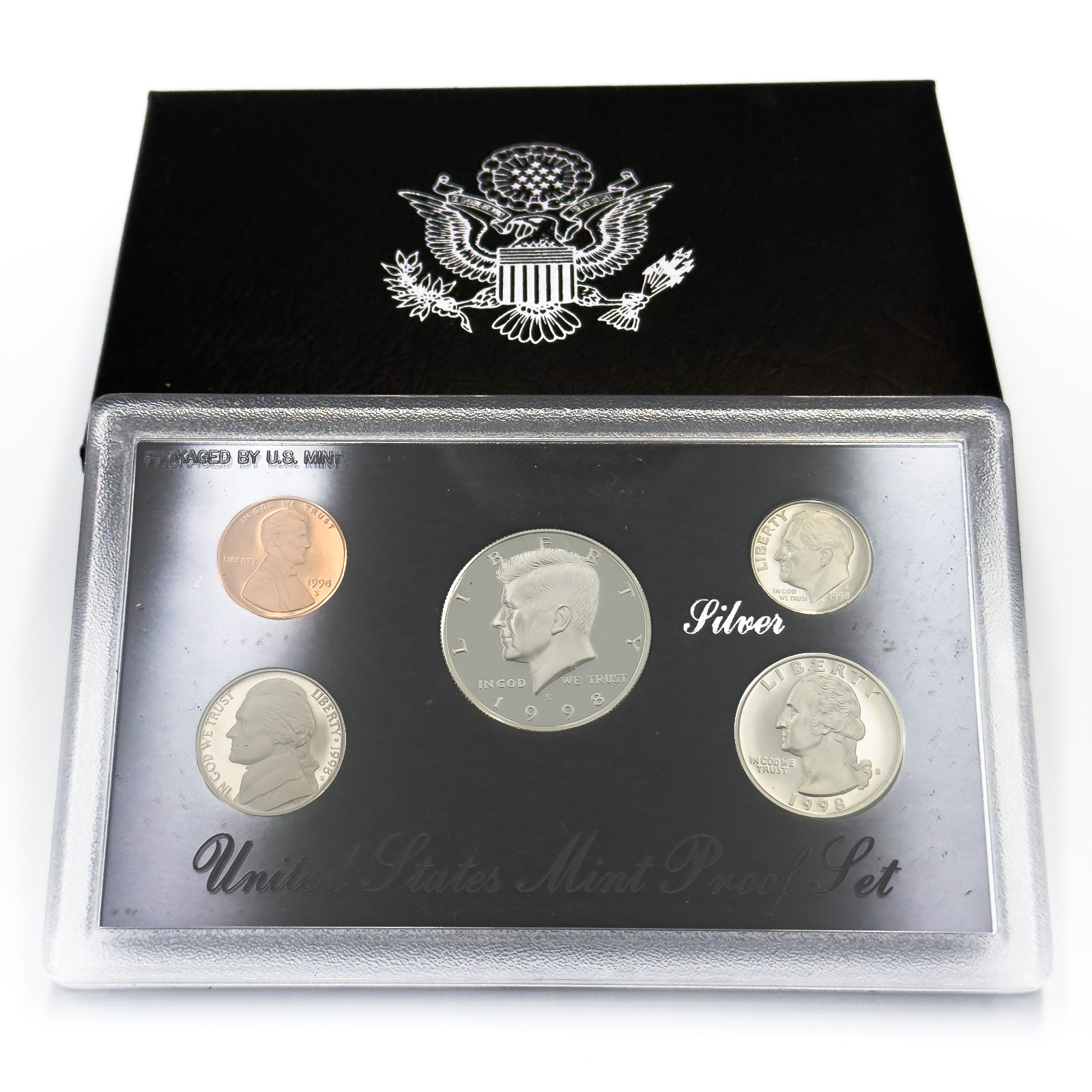 1998-S SILVER Proof Set with original U.S. Mint box and COA.