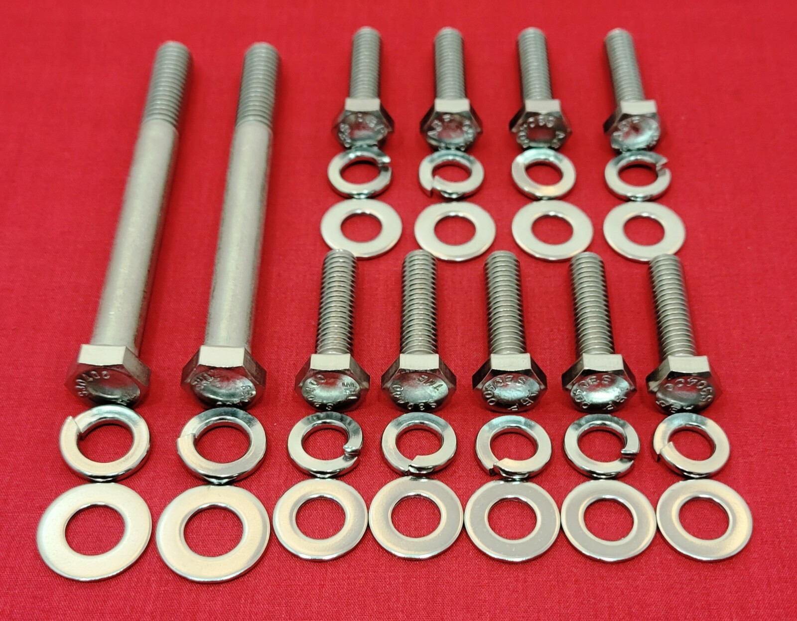 PONTIAC WATER PUMP STAINLESS STEEL HEX BOLTS KIT 326 350 389 400 421 428 455 SET