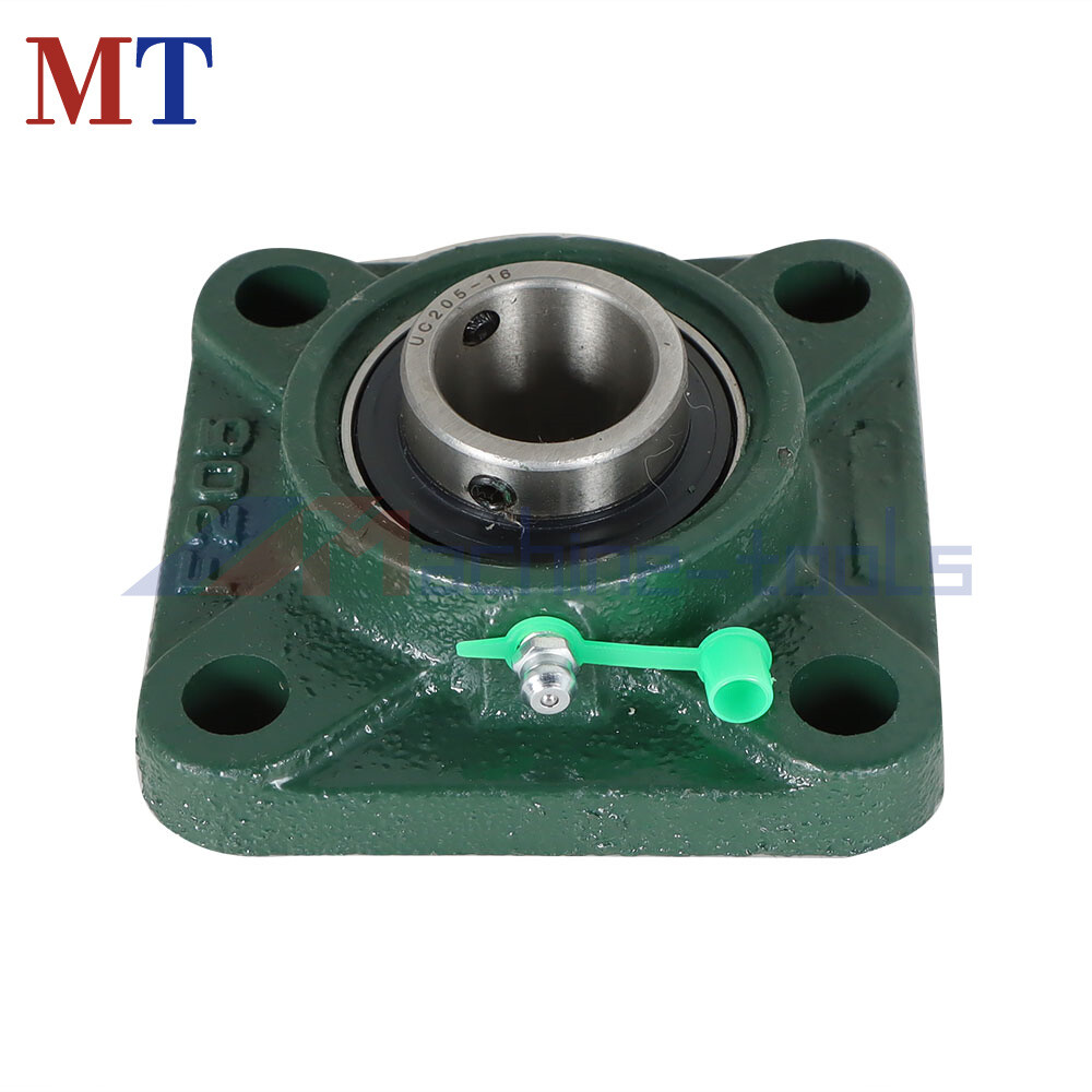 2 Pack UCF205-16 Solid Base Pillow Block Flange Mounted Bearing 1" Bore 4 Bolt