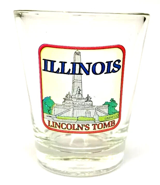 Illinois Shotglass Lincolns Tomb Springfield Memorial Historic Chicago