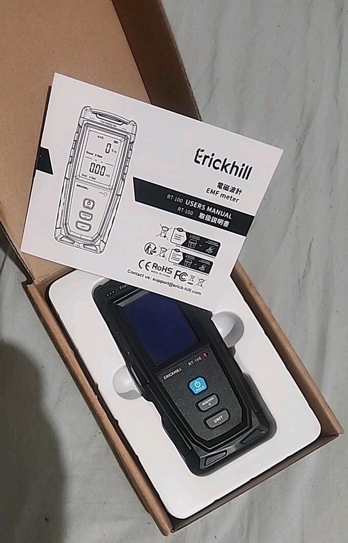 ERICKHILL EMF Meter Rechargeable Digital Electromagnetic Field Radiation Dete...
