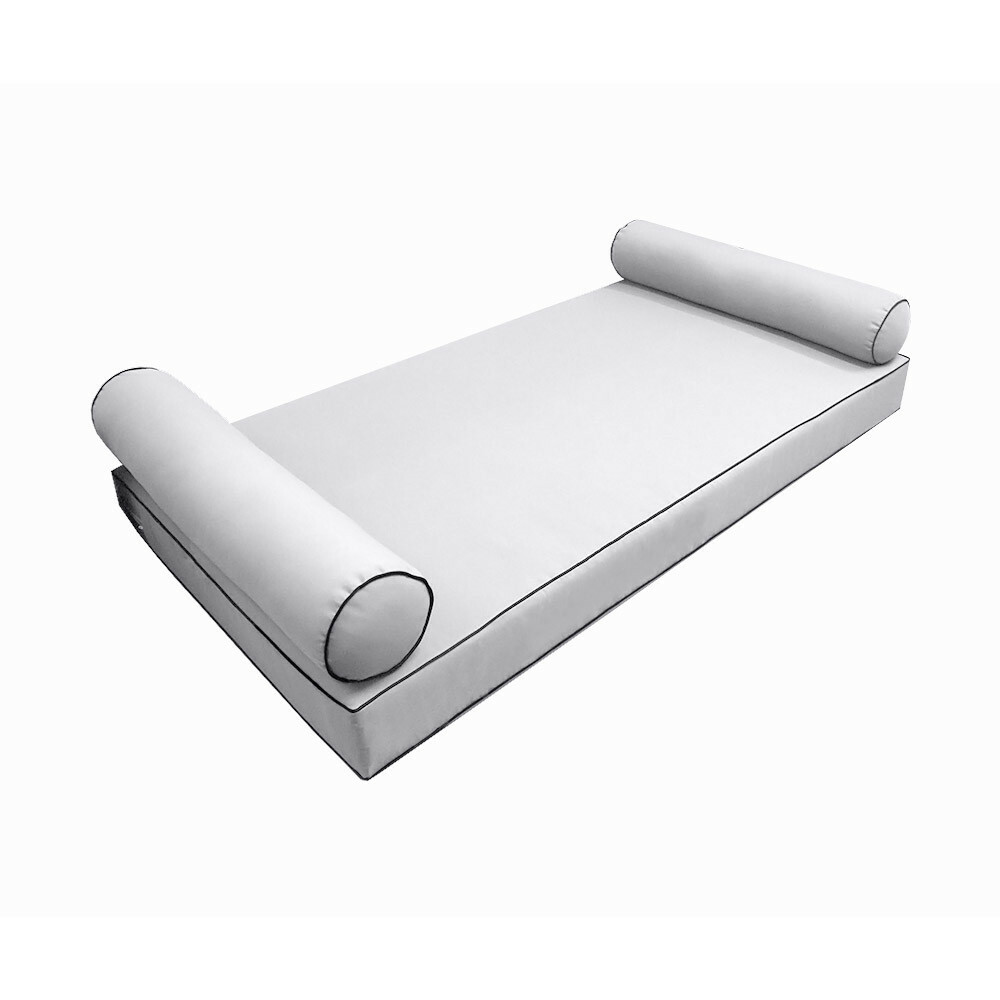 *COVER ONLY*-Style 5 Daybed Mattress Bolster Pillow Contrast PipeTrim Crib-AD105
