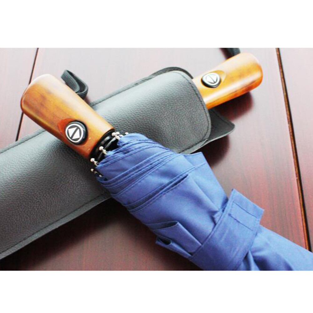 Leather Folding Umbrella Bag Case Waterproof Umbrella Storage Portable Pouch