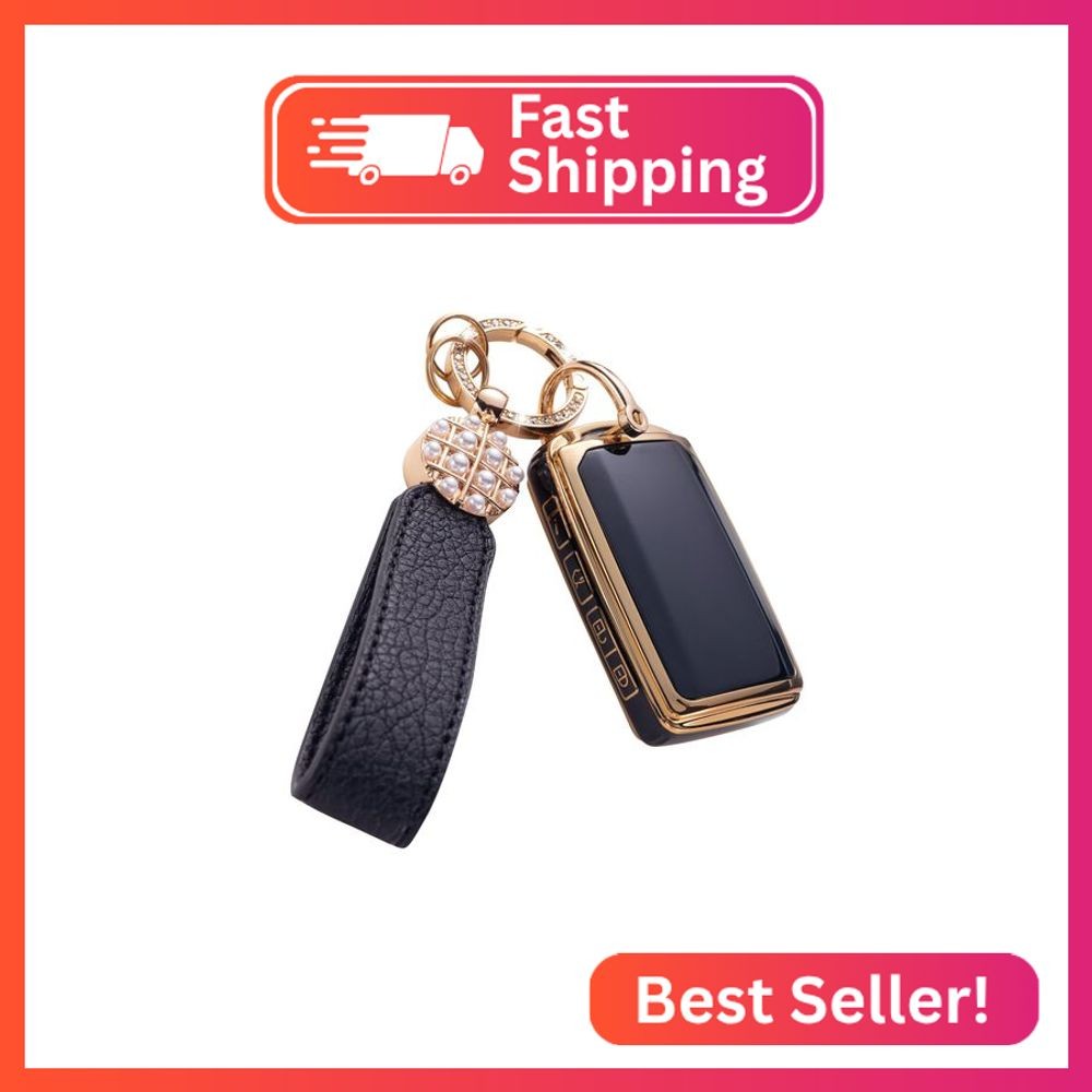 Qetoosur Mazda Key Fob Cover with Leather Lanyard, Case Protection Shell Fit for