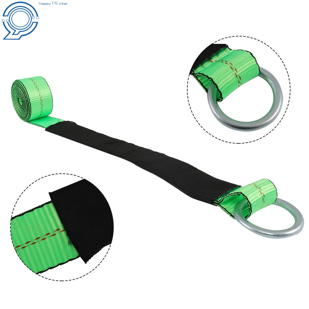 Car Tie Down with Snap Hooks Lasso Style (4 Pack) 2 Inch x 96 Inch For Trailer