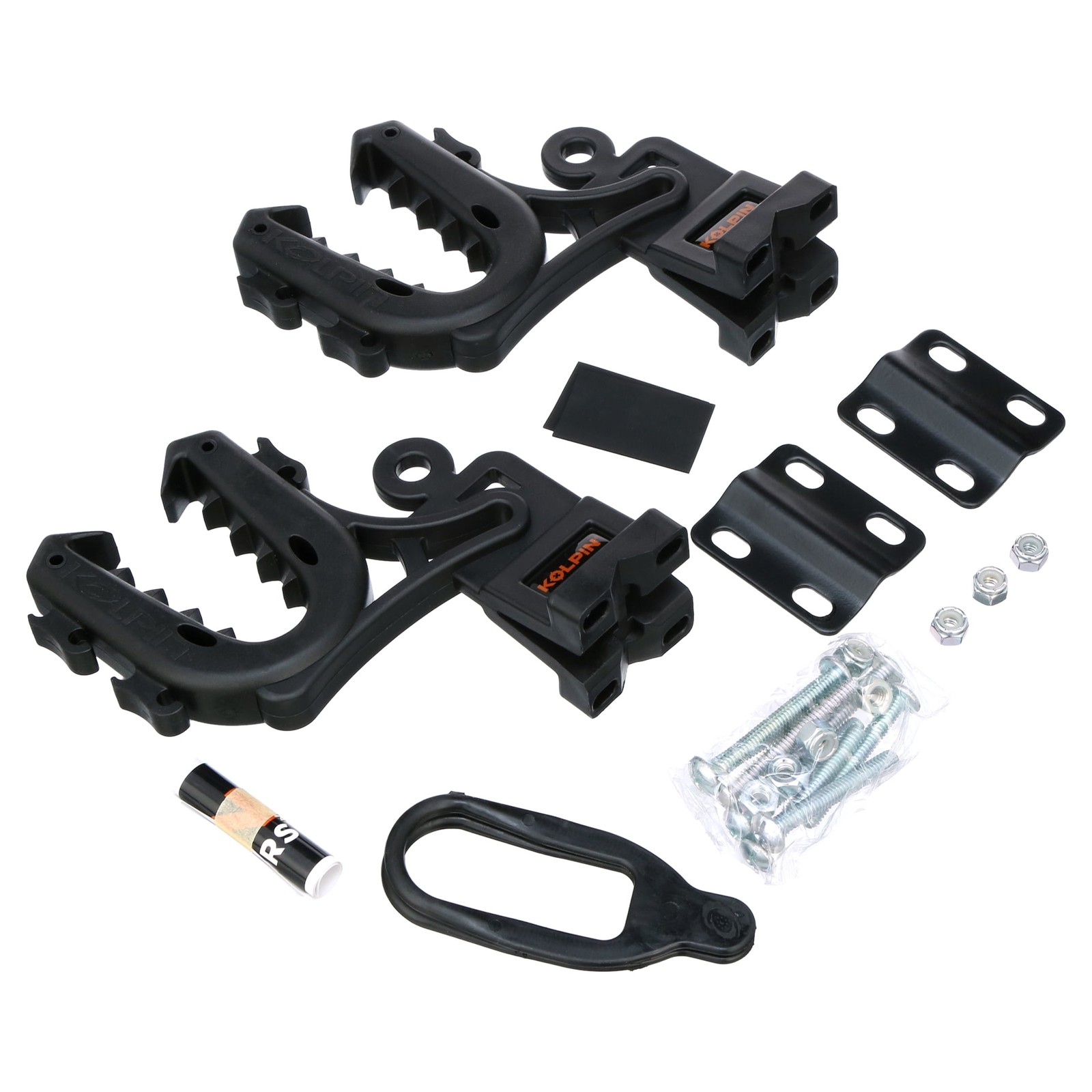 Rhino Grip® #KRG-SG Black Rubber, Flexible Nylon,Offset Configuration, 2 Pieces